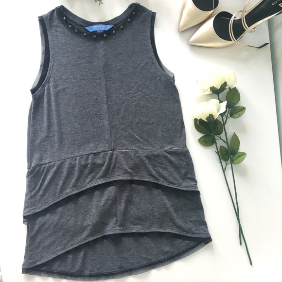 Simply Vera Vera Wang Tops - Simply Vera Vera Wang Embellished Ruffle Tunic